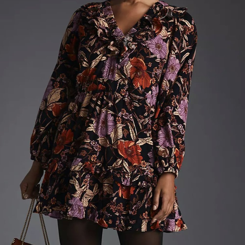 Anthropologie Pilcro Tiered Corduroy Dress NWT